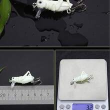 1pc Grasshopper-Shaped Glowing Minnow Lure, Insect Bionic Bait, 3-Hook Lure - Multicolor - View 2