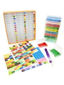 15/30/45 Grid DIY Diamond Painting Storage Box Set - Diamond Painting Tray With Lid And Stickers, Diamond Painting Accessories, Used For Diamond Storage And Organization, The Best Gift For Handmade Arts - A - View 4