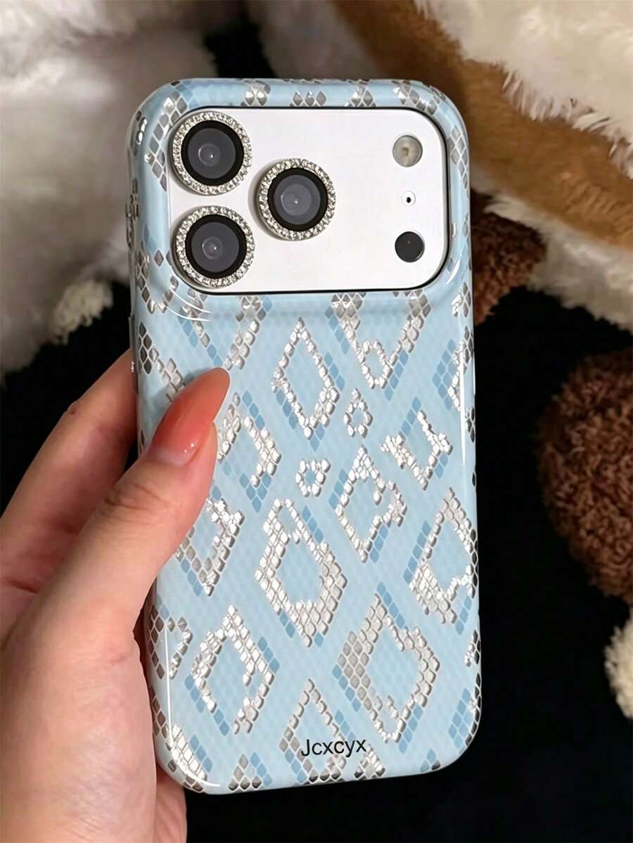 Luxury Creative Snake Pattern Laser Tinfoil Protection Phone Case Compatible With IPhone 17 Pro Max 17 Pro 17 16 Pro Max 16 Pro 16 15 Pro Max 15 Pro 14 Pro Max 14 Pro 13 12 Pro Max 11 16 15 14 Plus Animal Texture Glossy Shockproof Back Cover