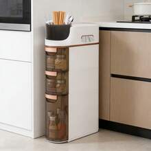 3-Tier Slim Bathroom Storage Cabinet Storage Cabinet Bathroom Storage Cabinet With Drawers For Small Spaces - Multicolor - View 9