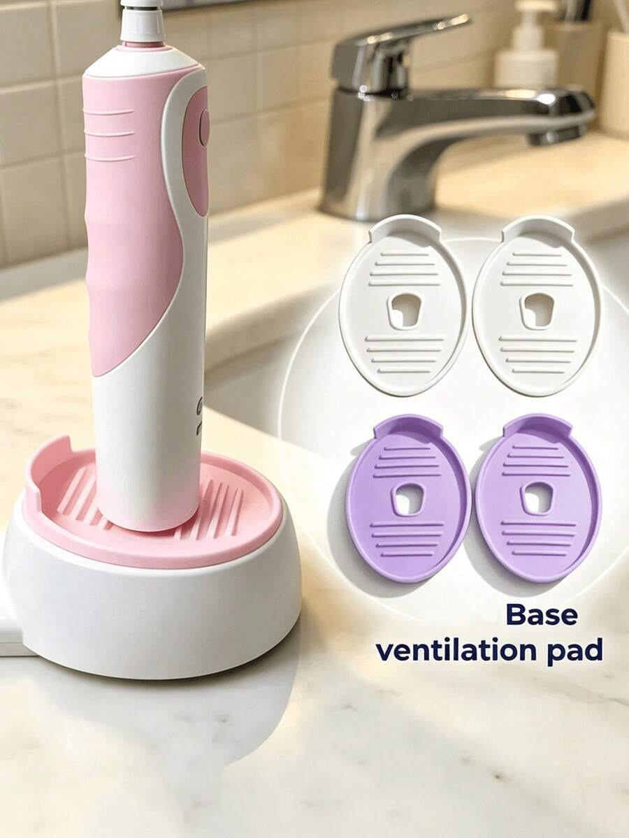 1pc Electric Toothbrush Charging Base Protective Pad, Specially Designed For Drainage, Keeps Charging Base Clean, Prevents Dust And Residue Accumulation, Suitable For Electric Toothbrush Charging Base, Electric Toothbrush Accessory