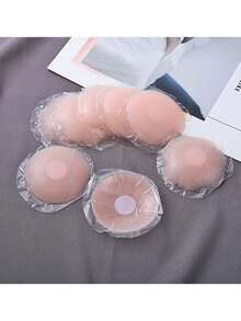 10pcs Reusable Nipple Covers, Round Seamless Invisible Self-Adhesive Bra Cups, Non-Slip Backless Nipple Covers, Suitable For Various Occasions - Multicolor - View 9