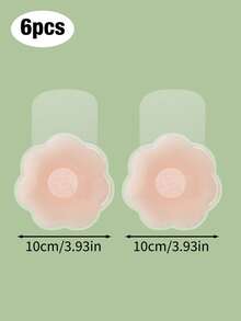 6pcs Women's Silicone Lift-Up Nipple Covers, Reusable Breast Pads, Self-Adhesive Invisible Silicone Nipple Covers, Suitable For Various Occasions - Multicolor - View 9
