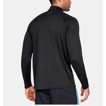 Under Armour Mens 2.0 Half Zip Technical Top - Black/Charcoal Grey - View 4