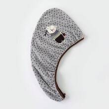1/4件裝可愛動物刺繡珊瑚絨乾髮帽，柔軟彈性加厚吸水快乾髮巾，溫和不傷髮，沐浴乾髮工具 - 多色3 - 查看 15