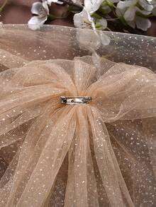 2pcs Glitter Mesh Petal Sleeve Shoulder Cover, Wedding Bridal Dress Accessory, Flattering Versatile Short Sleeve Cuffs - Multicolor - View 6