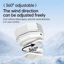 Mini Ice Clip Fan - Portable Bladeless Electric Fan, Lightweight Neck Fan With 3-Speed Wind Adjustment, Hands-Free Neck Fan, 360° Surround Wind, Quiet Operation, Rotating Design, Maximum Comfort, Ideal Choice For Summer Outdoor Use Portable Fan - Clip-on Style - View 5