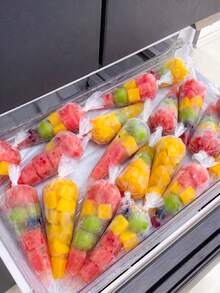 10/50/100pcs Set Ice Cream Cone DIY Bags - Durable And Portable Homemade Ice Cream Bags, Suitable For Ice Cream Making And Cream Piping Bags, Homemade Ice Cream Bags And Food Packaging Bags, Party Kitchen Gift Bags - Multi-color Ice Cream Cone - View 3