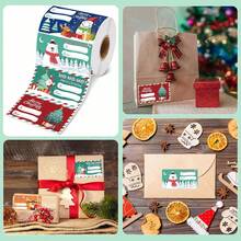 200/500pcs Christmas Gift Label Stickers Set (6 Designs) Self-Adhesive Holiday Decorative Stickers Unisex Merry Christmas Gift Packaging Labels Greeting Card Decor Stickers - Multicolor - View 4