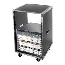Futchoy 16U Server Rack Open Frame Rolling Network Data Rack 19 Inch W/ Casters 4 Pos - Black - View 8