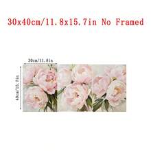 3pcs Vintage Melancholy Floral Wall Art, Dark Botanical Peony Art, Dark Academia Floral Wall Decor, Pink Peony Print, Soft Pink Floral Painting, Abstract Floral Poster, Personalized Home Decor Canvas Poster, Christmas Decoration, Christmas Gift, Framed/Unframed - Flower - View 14