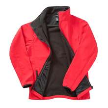 Result Womens/Ladies Core Printable Full Front Zip Softshell Jacket - Red / Black - View 2