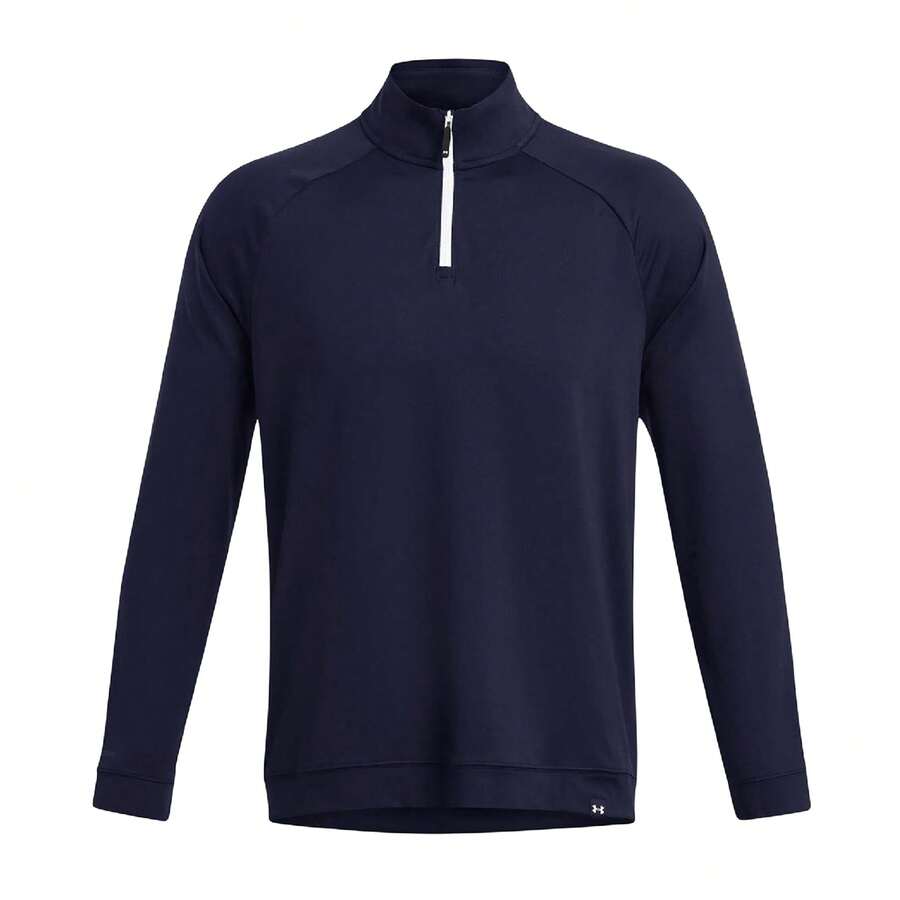Under Armour Mens Quarter Zip Fleece Top - Midnight Navy - View 1