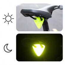 6pcs High Visibility Reflective Stickers For Night Riding, Warning Pendant, Emergency Triangle Reflective Decoration, Random Color, Suitable For Mountain Bike And Road Bike Cycling Accessories - A - View 2