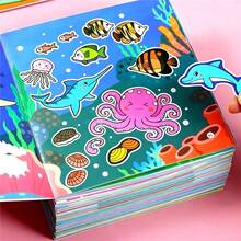 4本兒童貼紙書，適合學齡前兒童的趣味活動書，冒險、動物、恐龍、公主、交通工具、海洋主題，免髒旅行玩具，派對小禮品，手工藝，鍛鍊精細動作能力的教育性靜心遊戲 - 4 Random Sticker Books - 查看 14