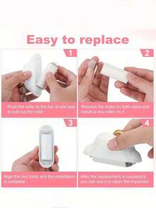 Portable Travel Lint Roller, Reusable Mini Hair Remover, Easily Remove Pet Hair From Clothes And Fabrics, Travel Essential, Compact Design, Replaceable Adhesive Tape - Multicolor - View 6