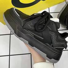 Thick-Soled Height-Increasing Couple's Sneakers, Sports Shoes, Casual Running Shoes For Students - 019 Black - View 4