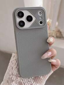 Luxury Matte Armored Soft Phone Case, Compatible With IPhone 17 Pro Max 17 Pro 17 16 Pro Max 16 Pro 16 15 Pro Max 15 Pro 14 Pro Max 14 Pro 15 14, Shockproof Back Cover - Grey - View 1
