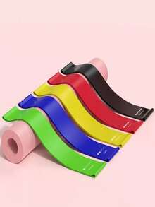 1pc/5pcs Resistance Band Set 5 Levels Exercise Loop Bands, For Leg, Hip, Abdominal Training, Yoga, Pilates, Fitness, Home Gym Strength Training - Multicolor - View 5