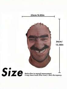 1 buah Masker Wajah Jaring Bernapas dengan Cetakan Potret Realistis 3D, Aksesori Lucu untuk Pesta, Cosplay, dan Lelucon Kreatif, Cocok untuk Pesta Topeng dan Pesta Bertema - View 7