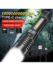 1 đèn pin/đèn pha sạc siêu sáng, thích hợp cho cắm trại ngoài trời, câu cá, săn bắn, leo núi, phiêu lưu và sử dụng trong trường hợp khẩn cấp. - Nhiều màu - Xem 1