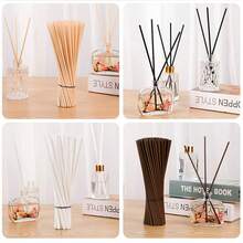 50 Buah Stik Diffuser Aromaterapi, Stik Diffuser Aroma Serat Minyak Esensial untuk Rumah, Kantor, Hotel Spa 20cm X 3mm (Warna Alami, Hitam) - Beraneka warna - View 5