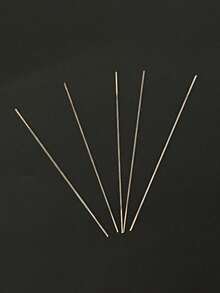 Set 5 Jarum Jahit, Jarum Bordir Tangan Bermata Tajam, 5.8/7.5/12.5/15cm, Baja Tahan Karat, Alat Merangkai Manik-manik dengan Jarum Terbuka, Set Alat Merangkai Benang Jahit dan Rajut Tangan DIY - Alat pemasang benang ujung terbuka - View 7