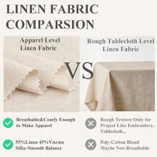 Linen Fabric Soft, Breathable Drapable Clothing Fabric 55 Linen, 45 Viscose Dresses, Shirts, Skirts, Needlework, Lining (Linen, 1 Yard) - A - View 5