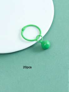 10/20 piezas anillos de llavero de campana de aleación de zinc esmaltada de colores, estilo Ins, anillos de llavero divididos, accesorios para hacer colgantes de manualidades con cuentas Perler, dijes para bolsos - Llavero con forma de campana pintada - Ver 14