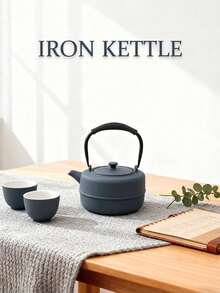 Striped Black Iron Kettle (1000ml)