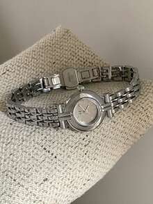 Jam Tangan Quartz Simpul Bambu Persegi Emas/Perak Ini Cocok Untuk Pemakaian Sehari-hari Dan Juga Merupakan Hadiah Sempurna Untuk Ulang Tahun Dan Natal. - Perak - View 8