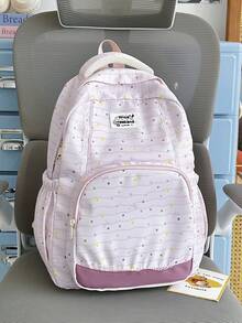 Sac à dos grande capacité, sac d'école style doux à pois pour les étudiants du lycée et de l'université, sac à ordinateur pour les déplacements. Compartiments scientifiques, convient pour l'ordinateur portable, les livres, les cosmétiques, le parapluie, dites adieu au désordre. Que ce soit pour les cours quotidiens, les déplacements, les sorties en famille le week-end ou les voyages locaux, il peut tout gérer parfaitement ! Aucun pendentif inclus. - Multicolore - Voir 15