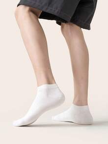 5/6 Pairs Men's Pure Cotton Mesh No Show Socks, Thin Breathable Moisture Wicking Ribbed Low Cut Casual Ankle Socks Multi Neutral Color Pack - Multicolor - View 4