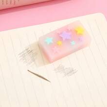 3pcs Random Pastel Starry Sky Erasers, Novel 3D Star Pattern Mini Colorful Eraser Blocks, For Office Desk Decoration, Diary Crafting Stationery - Multicolor - View 4