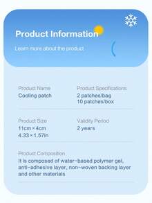 Cofoe Cooling Gel Sheets (10 Pcs), Bantalan Pendingin Fisik Tahan Lama, Patch Gel Polimer Tidak Iritasi untuk Perlengkapan Perjalanan Musim Panas - Ukuran 11cm x 4cm - View 9