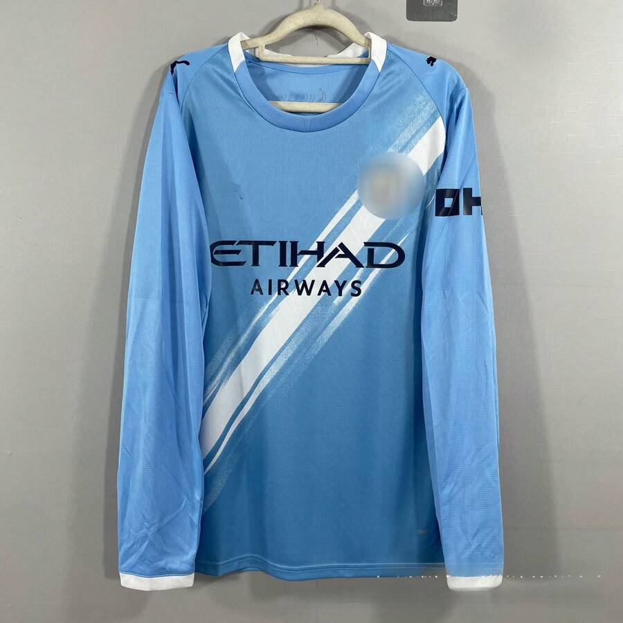 2627 US-Canada-Mexico World Cup Argentina Spain Mexico Germany Thai Version Fan Long Sleeve Football Jersey Shirt - 2526 Manchester City Home Ground - View 1