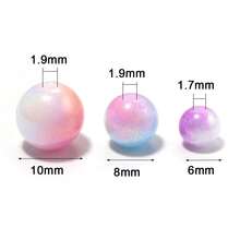 100-500pcs 6/8/10mm Acrylic Faux Pearl Plated Gradient Mermaid Beads For DIY Jewelry Making Accessories Decorative Beads - Gradient Colors - View 7
