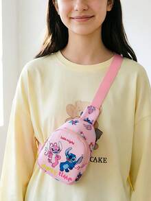 Disney 1件卡通時尚腰包，青少年零錢包，可愛胸包，迷你零錢袋，運動斜挎包，男孩女孩收納包，旅行包 - 彩色 - 查看 4