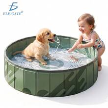 Bañera Circular Plegable Portátil de 80cm Diámetro, Capacidad 60.3L Resistente al Desgaste, Mini Piscina Infantil, Bañera para Mascotas y Zona de Juegos de Pelotas - A - Ver 1