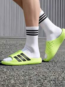 Adidas Purechill Unisex Slippers, Stylish, Versatile, Comfortable, Soft Rubber Shock-Absorbing Slippers, Fluorescent Green. - Fluorescent Green - View 2