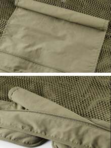 Men's Spring/Autumn Thin Outdoor Workwear Multi-Pocket Tactical Vest Jacket - Khaki - View 5