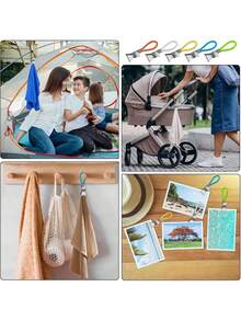 5/10pcs Multi-Color Metal Kitchen Hanging Hooks, Suitable For Kitchen, Cabinet And Bathroom (5 Colors) - Multicolor - View 5