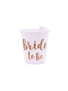 Wedding Celebration Wine Glass Set, Beaded Necklace Plastic Cup Set, Groom & Bride Toasting Cups, Mini Liquor Glass Holder, Bachelorette & Bachelor Party Gifts, Multi-Piece Set, Multi-Color Options: Pink, White, Black, Rose Red - View 14