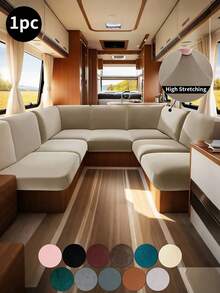 Travel Camper Special Milk Silk Sofa Slipcover 1Pc, Multi Color All Season Dustproof Stain Resistant Anti-Scratch Couch Cover Machine Washable For RV Living Room Bedroom - Multicolor - View 7
