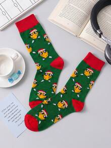 1/3/6 par herrstrumpor med kreativt citronmönster, moderiktiga, bekväma och andningsbara, långa strumpor till mitten av vaden, roliga crazy happy socks, present - Multifärgad - Visa 9