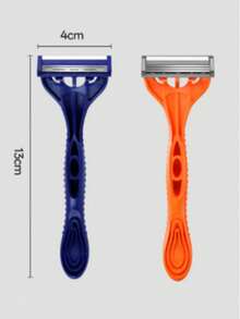 1/6pcs Women's Manual Hair Removal Razor, 3pcs Sharp Replaceable Blades, Portable Shaver, Suitable For Underarms, Legs, Arms And Bikini Area - A - View 9