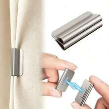 1/5/10 Pairs Strong Magnetic Blackout Curtain Clips, No-Sew Curtain Gap Fixing Buckles, Reusable Multi-Function Curtain And Clothing Fasteners, Non-Damaging Clips, Suitable For Living Room, Dorm, Apartment - Fastener - View 1