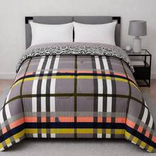 VENECIA Reversible Comforter In Full/Queen Size (200x220cm). Variety Of Colors And Designs. Maximum Softness. - Grey - View 1
