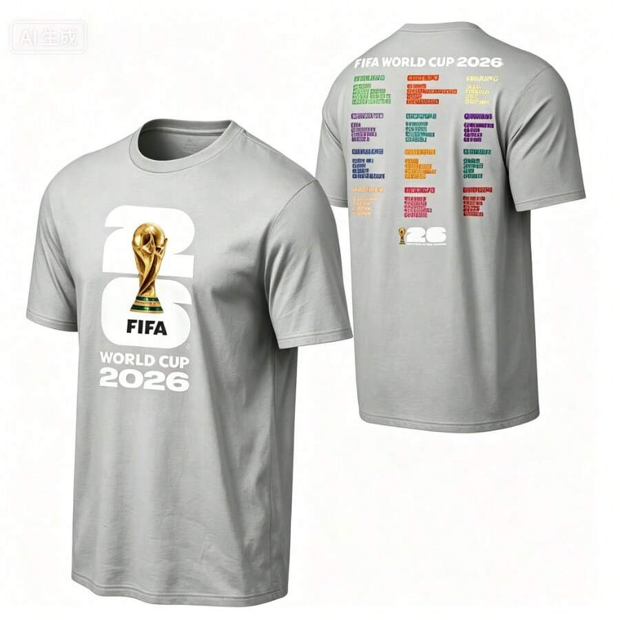 FIFA World Cup 2026 ™ World Cup Bracket Tee - Unisex - 灰色 - 查看 1