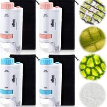 1件兒童便攜式顯微鏡放大鏡 80-200倍對焦 光學研究科學教育玩具 戶外探索學習 兒童聖誕禮物 - 彩色 - 查看 10